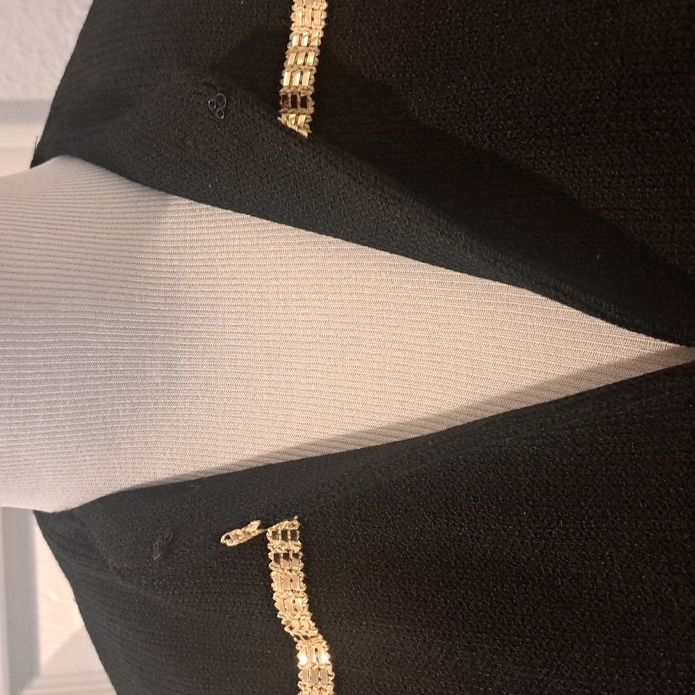 St. John By Marie Gray  Black and Gold Knit Evening Jacket Sz 2 - Picture 6 of 7